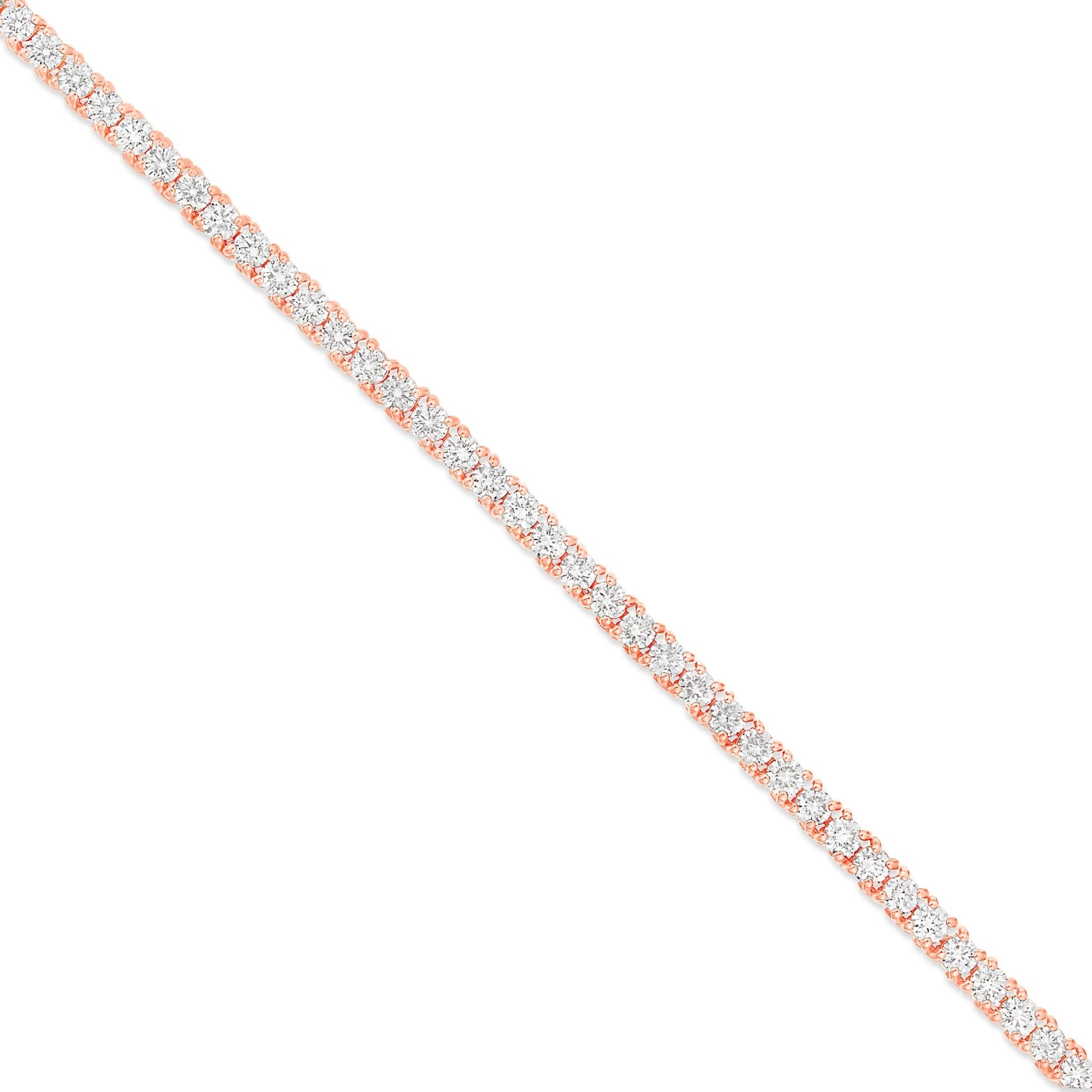 4-Prong Diamond Tennis Chain, 3 mm - Shyne Jewelers Rose Gold Shyne Jewelers