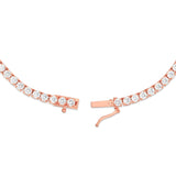 4 Prong Diamond Tennis Chain, 3 mm - Shyne Jewelers Rose Gold Shyne Jewelers