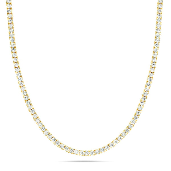 4-Prong Diamond Tennis Chain, 3 mm - Shyne Jewelers Yellow Gold Shyne Jewelers