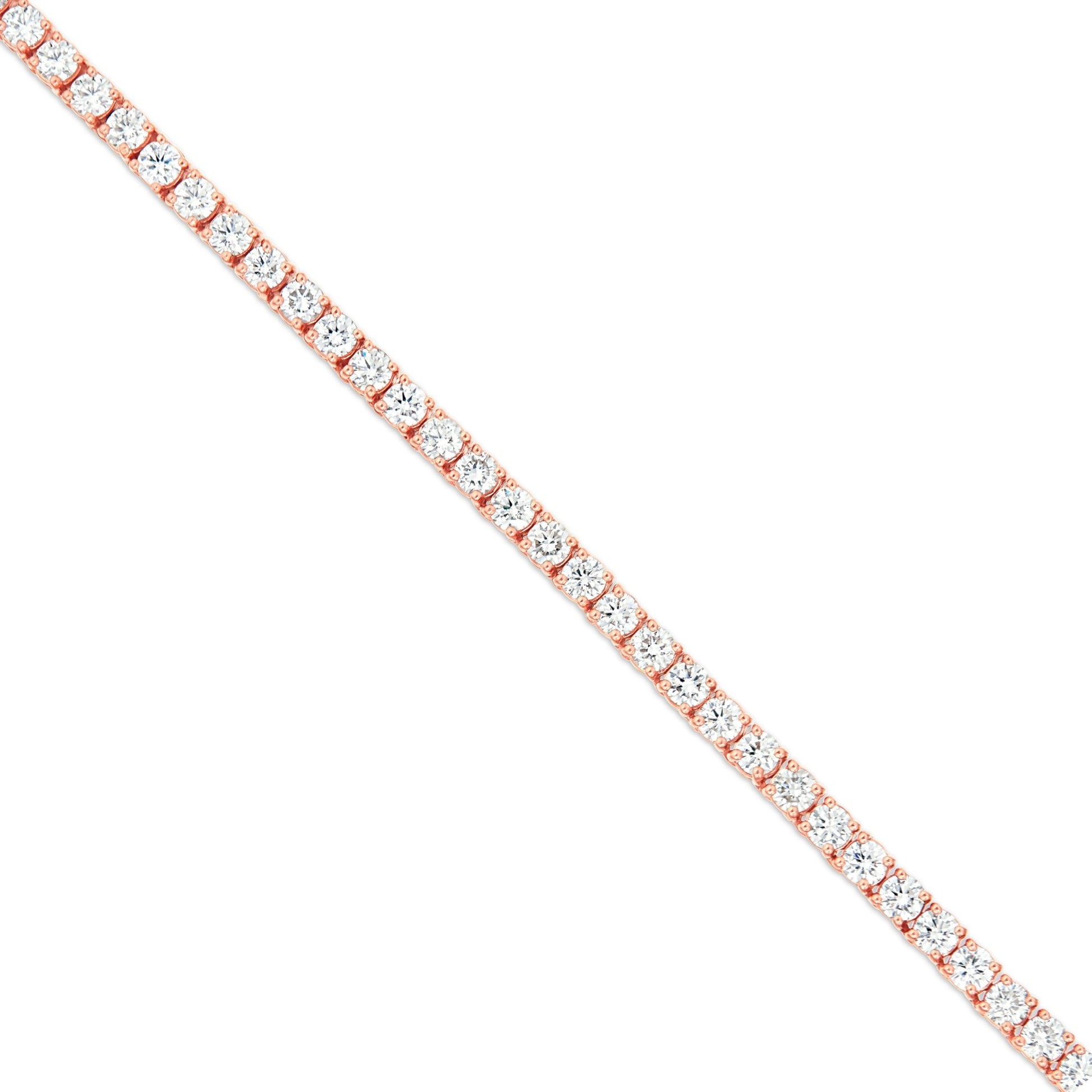 4 Prong Diamond Tennis Chain, 3 mm - Shyne Jewelers Rose Gold Shyne Jewelers