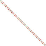 4 Prong Diamond Tennis Chain, 3 mm - Shyne Jewelers Rose Gold Shyne Jewelers
