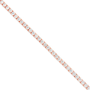 4 Prong Diamond Tennis Chain, 3 mm - Shyne Jewelers Rose Gold Shyne Jewelers