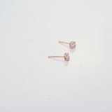 18K Gold 0.18ct Baguette Diamond Cluster Studs