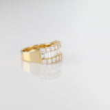 18k Yellow Gold 2.32ct Baguette Diamond Half Eternity Ring