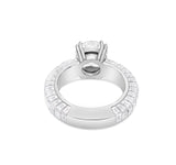 18K White Gold 9.8ct RoundSolitaire  Baguette Eternity Engagement Ring
