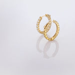 14K Gold 2.34ct Diamond Inside-out Hoop Earrings, 1