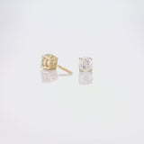 14K Gold Solitare Diamond Studs