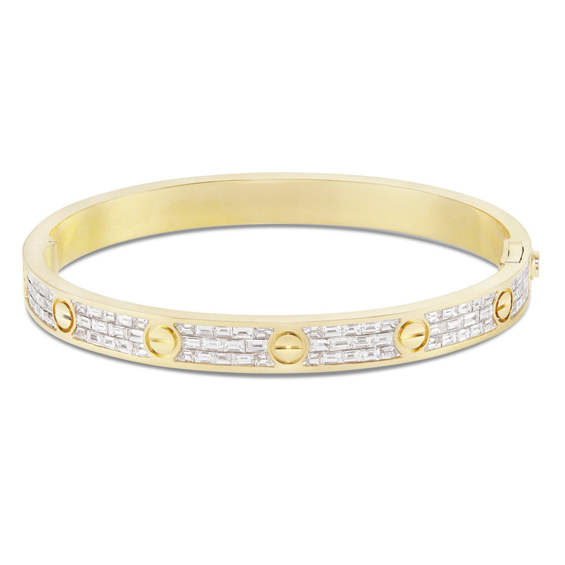 Baguette Cartier Love Bangle - Shyne Jewelers CLB_BAG Yellow Gold Shyne Jewelers