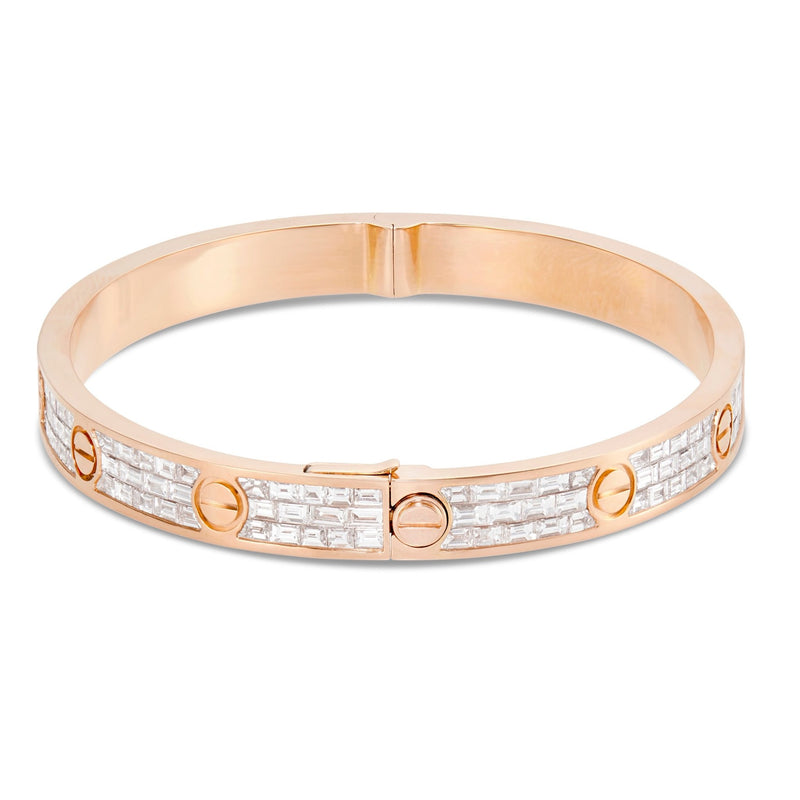 Baguette Cartier Love Bangle - Shyne Jewelers CLB_BAG Rose Gold Shyne Jewelers