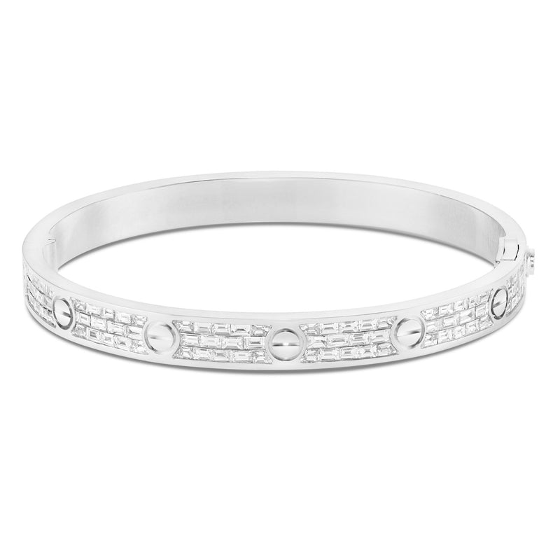 Baguette Cartier Love Bangle - Shyne Jewelers CLB_BAG White Gold Shyne Jewelers