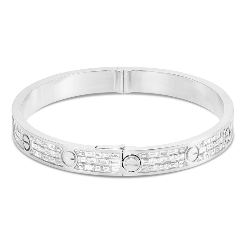 Baguette Cartier Love Bangle - Shyne Jewelers CLB_BAG White Gold Shyne Jewelers