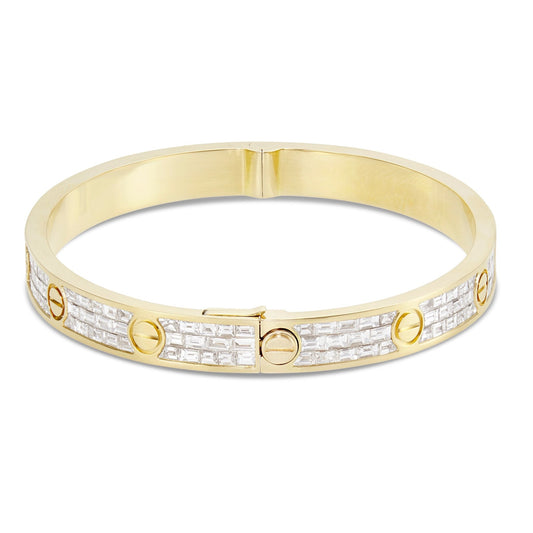Baguette Cartier Love Bangle - Shyne Jewelers CLB_BAG Yellow Gold Shyne Jewelers