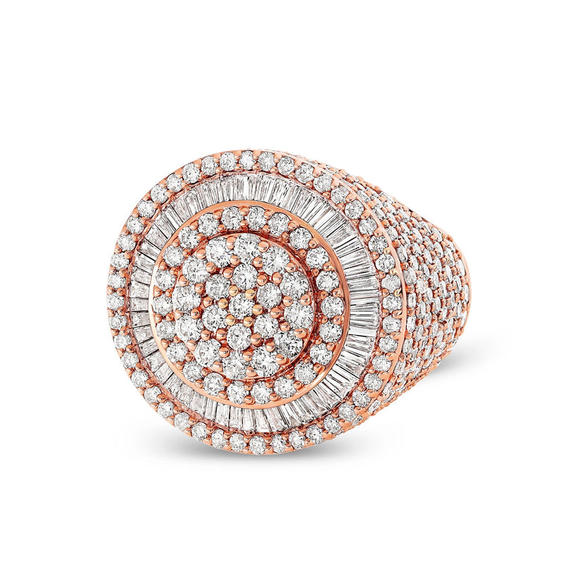 Baguette Circle Diamond Ring - Shyne Jewelers BAGCIRCLERING_1 Rose Gold Shyne Jewelers