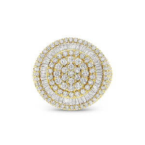 Baguette Circle Diamond Ring - Shyne Jewelers BAGCIRCLERING_1 Yellow Gold Shyne Jewelers