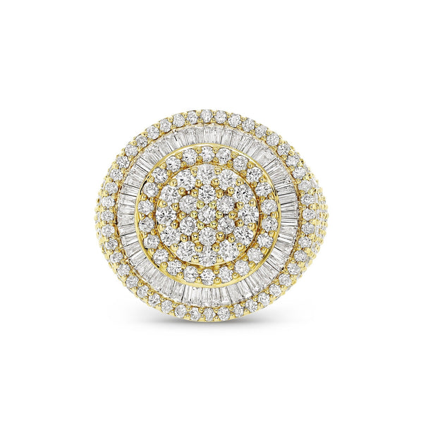 Baguette Circle Diamond Ring - Shyne Jewelers BAGCIRCLERING_1 Yellow Gold Shyne Jewelers