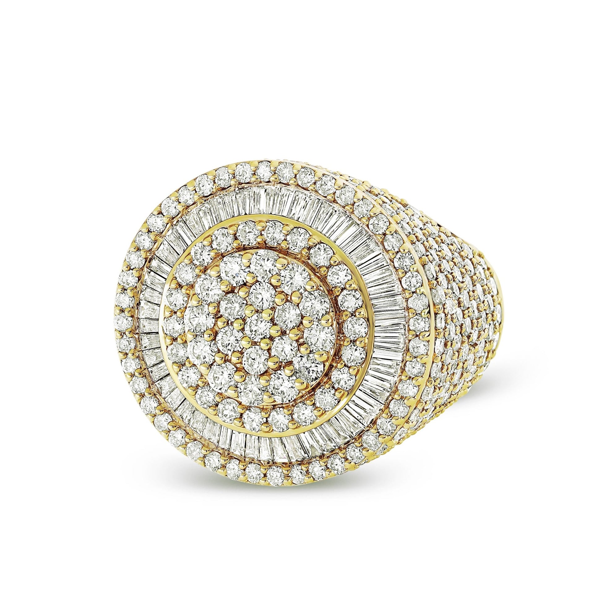 Baguette Circle Diamond Ring - Shyne Jewelers BAGCIRCLERING_1 Yellow Gold Shyne Jewelers