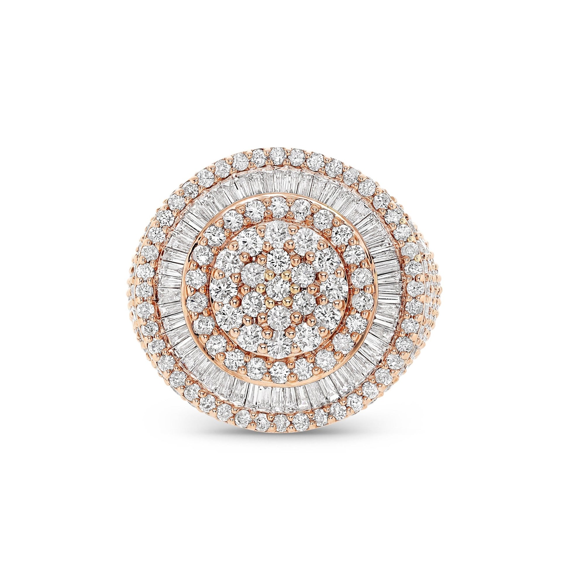 Baguette Circle Diamond Ring - Shyne Jewelers BAGCIRCLERING_1 Rose Gold Shyne Jewelers