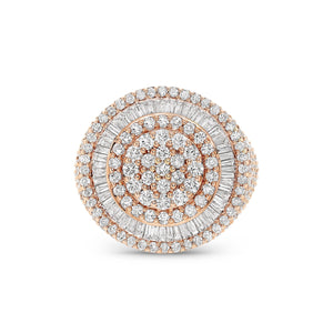 Baguette Circle Diamond Ring - Shyne Jewelers BAGCIRCLERING_1 Rose Gold Shyne Jewelers