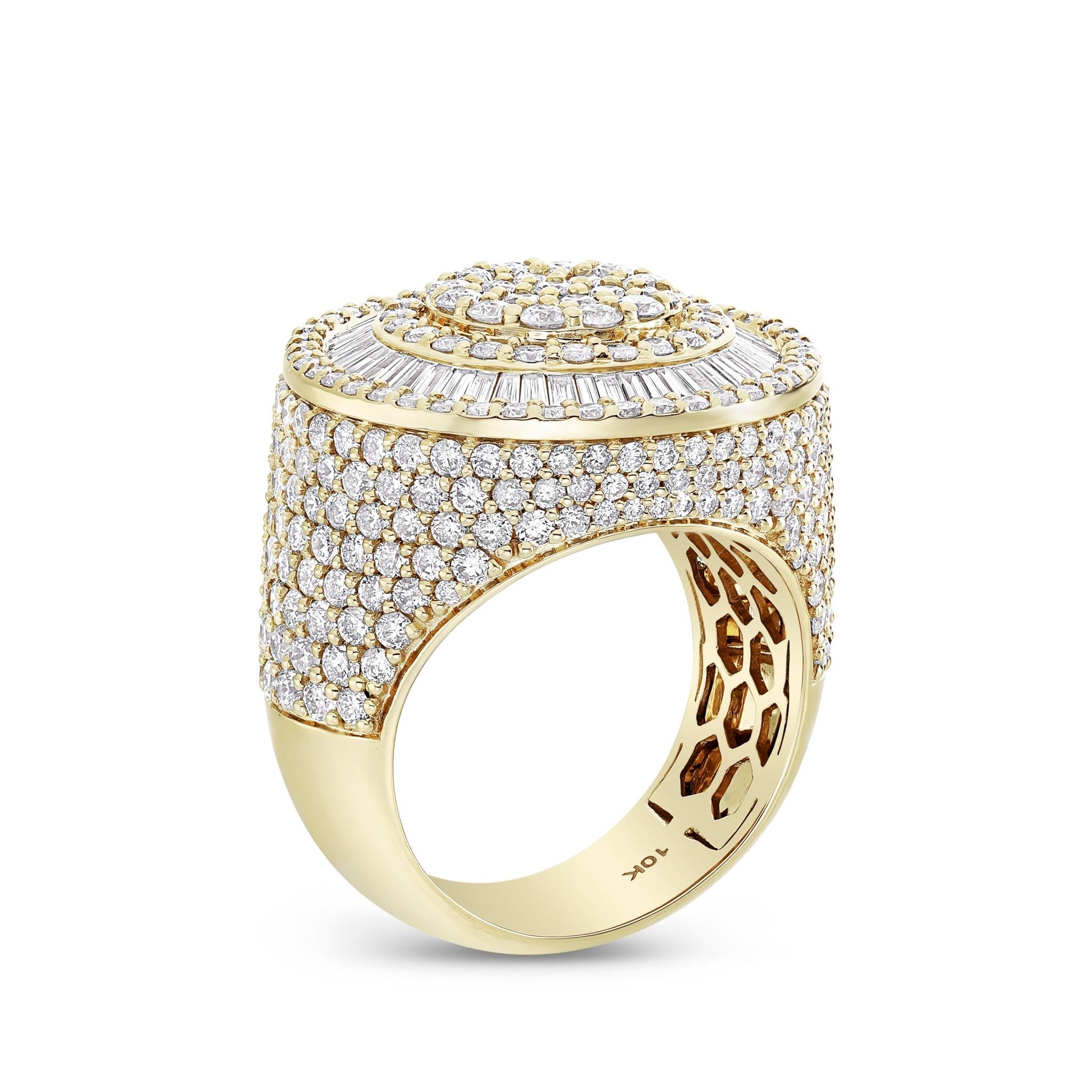 Baguette Circle Diamond Ring - Shyne Jewelers BAGCIRCLERING_1 Yellow Gold Shyne Jewelers