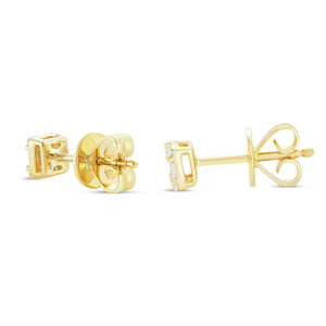 Baguette Cluster Studs - Shyne Jewelers Yellow Gold Shyne Jewelers