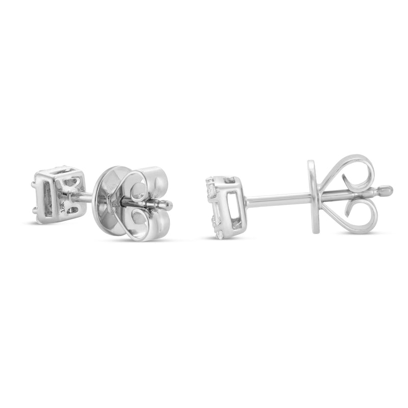 Baguette Cluster Studs - Shyne Jewelers Rose Gold Shyne Jewelers