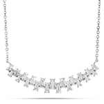 Baguette Curved Bar Necklace - Shyne Jewelers L1220131 Shyne Jewelers