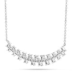 Baguette Curved Bar Necklace - Shyne Jewelers L1220131 Shyne Jewelers