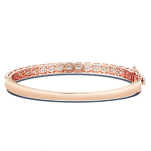 Baguette Diamond Bangle Bracelet - Shyne Jewelers BAGUETTEBANGLE_1 Rose Gold Shyne Jewelers