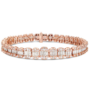 Baguette Diamond Bracelet - Shyne Jewelers Rose Gold Shyne Jewelers