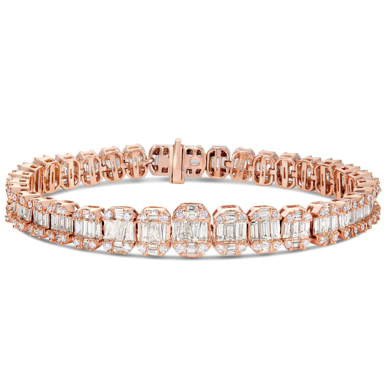 Baguette Diamond Bracelet - Shyne Jewelers Rose Gold Shyne Jewelers