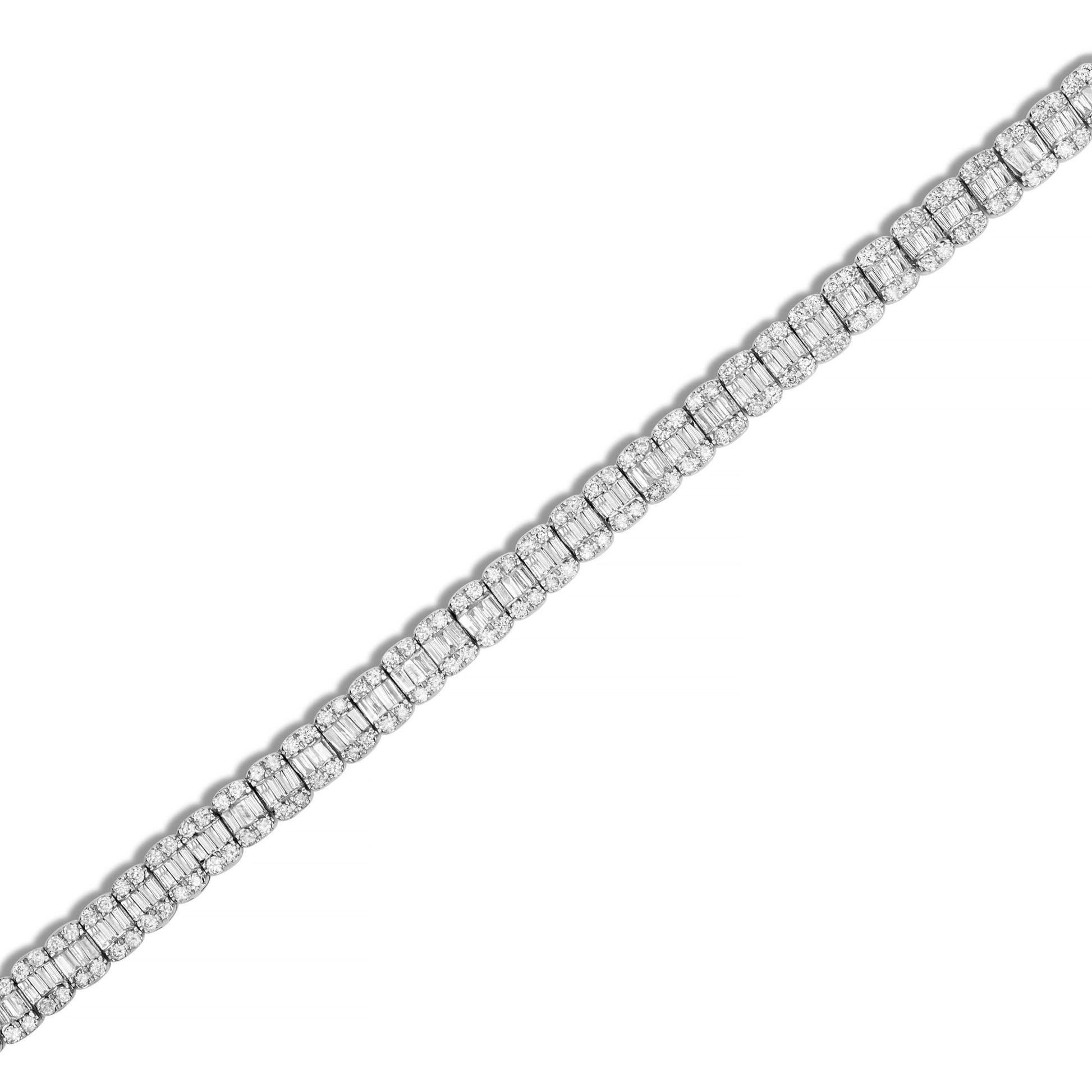 Baguette Diamond Chain - Shyne Jewelers BAGUETTECHAIN_1 White Gold Shyne Jewelers