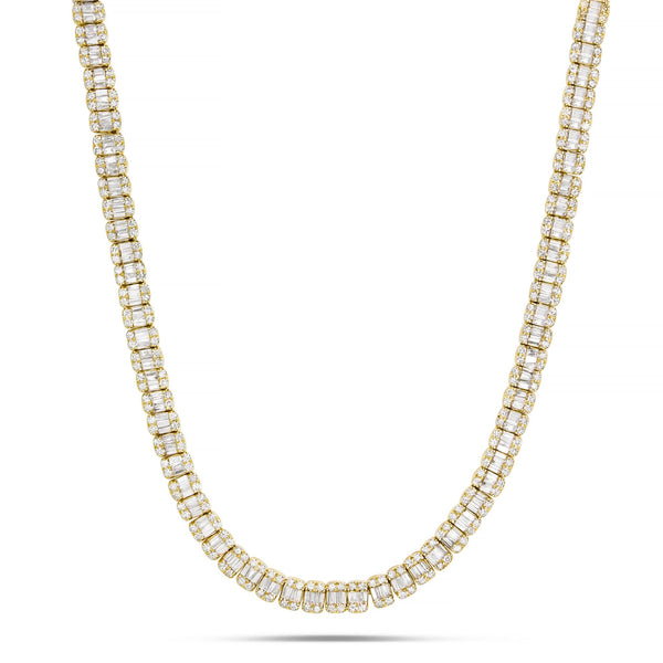 Baguette Diamond Chain - Shyne Jewelers BAGUETTECHAIN_1 Yellow Gold Shyne Jewelers