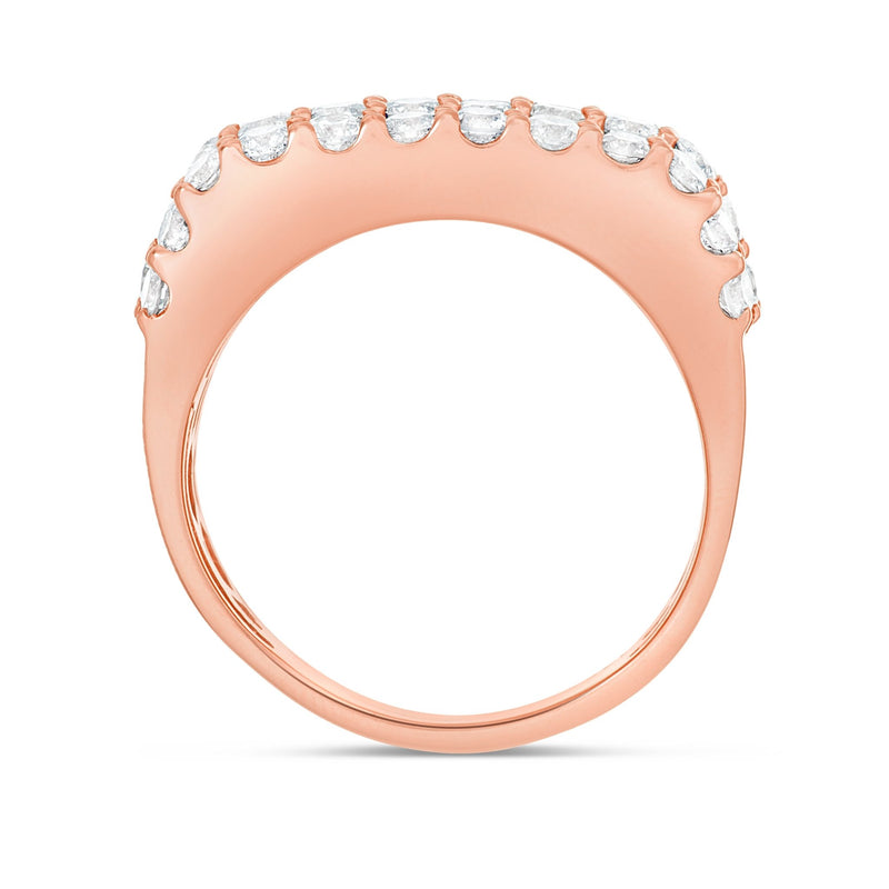 Baguette Diamond Half Eternity Statement Ring - Shyne Jewelers 4 Rose Gold Shyne Jewelers