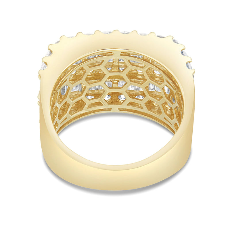 Baguette Diamond Half Eternity Statement Ring - Shyne Jewelers UR5106 4 Yellow Gold Shyne Jewelers