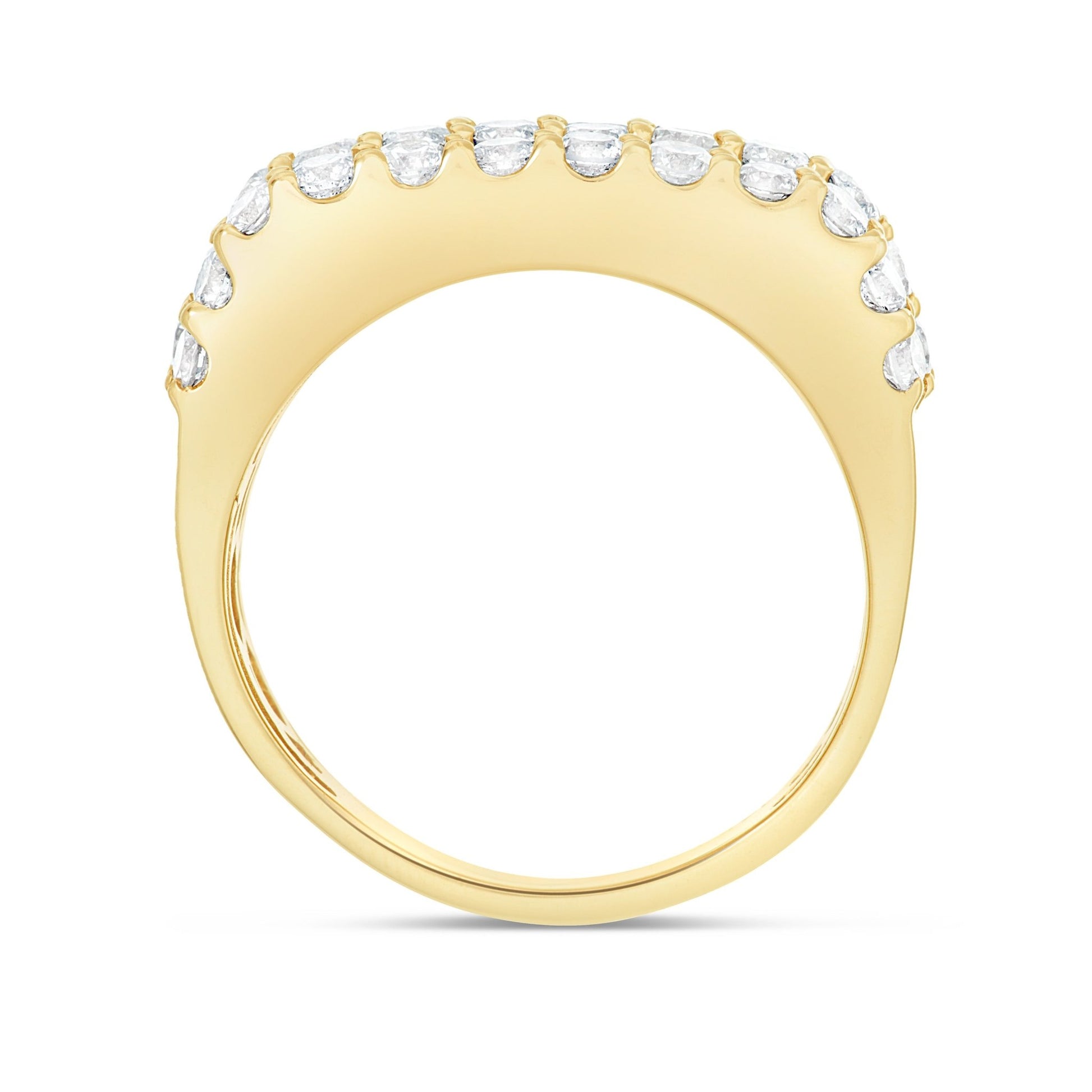 Baguette Diamond Half Eternity Statement Ring - Shyne Jewelers UR5106 4 Yellow Gold Shyne Jewelers