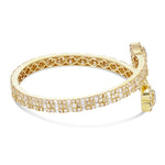 Baguette Diamond Heart Bangle - Shyne Jewelers Yellow Gold Shyne Jewelers