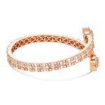 Baguette Diamond Heart Bangle - Shyne Jewelers Yellow Gold Shyne Jewelers