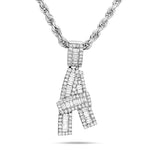 Baguette Diamond Initial Pendant, Large - Shyne Jewelers Shyne Jewelers