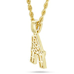 Baguette Diamond Initial Pendant, Large - Shyne Jewelers Shyne Jewelers