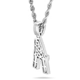 Baguette Diamond Initial Pendant, Large - Shyne Jewelers Shyne Jewelers