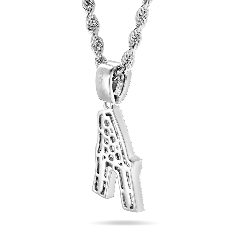 Baguette Diamond Initial Pendant, Large - Shyne Jewelers Shyne Jewelers