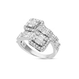 Baguette Square Diamond Wrap Ring - Shyne Jewelers SJ11315WG2 White Gold Shyne Jewelers