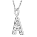 Bi-level Diamond Initial Pendant - Shyne Jewelers White Gold A Shyne Jewelers