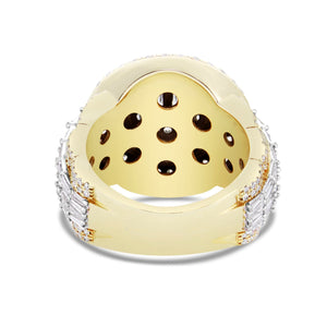 Bilevel Halo Diamond Ring - Shyne Jewelers Yellow & White Gold Shyne Jewelers
