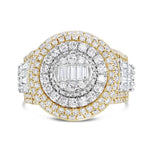 Bilevel Halo Diamond Ring - Shyne Jewelers Yellow & White Gold Shyne Jewelers