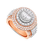 Bilevel Halo Diamond Ring - Shyne Jewelers Rose & White Gold Shyne Jewelers