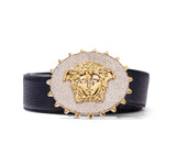 BlocBoy JB Custom Diamond Versace Belt - Shyne Jewelers Shyne Jewelers