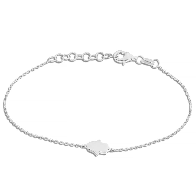 Blue Enamel Hamsa Charm Bracelet - Shyne Jewelers 170-00261 White Gold Shyne Jewelers