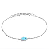 Blue Enamel Hamsa Charm Bracelet - Shyne Jewelers 170-00261 White Gold Shyne Jewelers