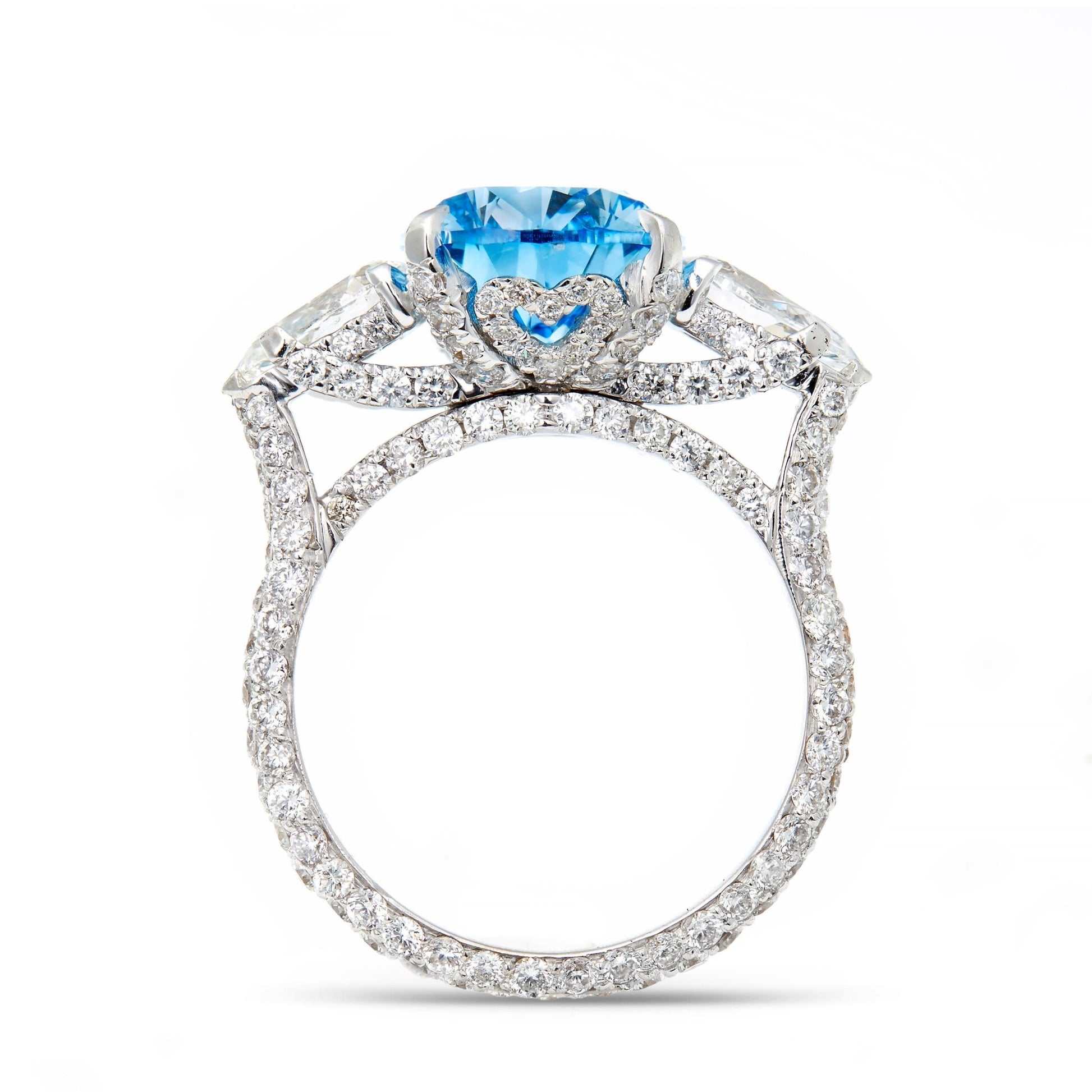 Blue Pear Diamond Engagement Ring - Shyne Jewelers BLUEPEARRING_1 Shyne Jewelers